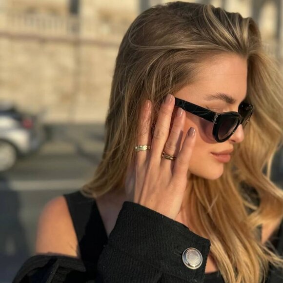 ?️ New Saint Laurent SLM115 002 Sunglasses - Black Frame, Grey Gradient Lenses main image 8